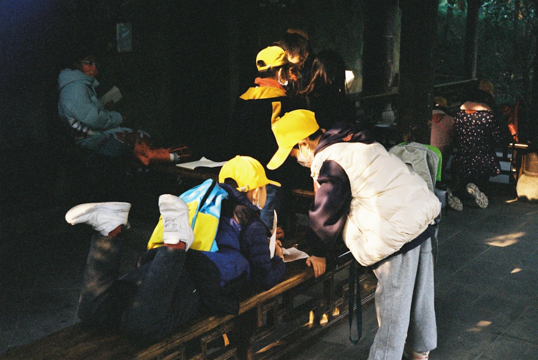 Social worker supporting child