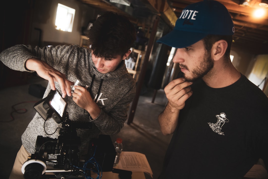Pierre Salvadori directing on set