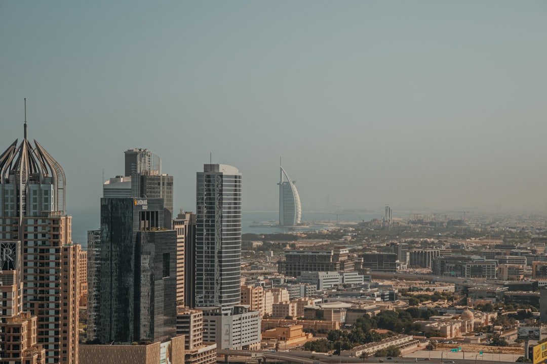 Dubai skyline with air defense system
